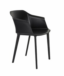 Krzesło Nado czarne plastikowe do biura, domu