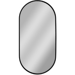 Lustro łazienkowe owalne Joy 500 1000 mm czarne