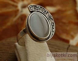 PONTI - srebrny pierścionek z kocim okiem