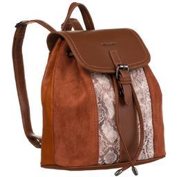 Plecak damski miejski wzór skóry węża skóra ekologiczna