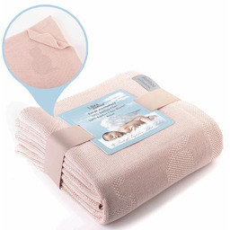 Libra- Babies Kocyk bambusowy 80x100cm Różowy