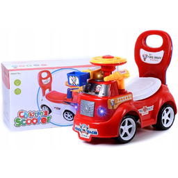 Duży Jeździk Straż Pożarna Pchacz Ciężarówka 0750