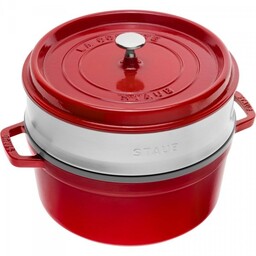 Staub Garnek żeliwny Okrągły Z Wkładem 5.2l Czerwony