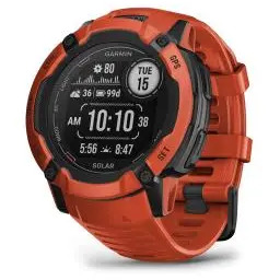 Garmin Instinct 2X Solar 50mm GPS Czerwony Smartwatch