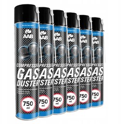 6x Aabcooling Sprężone Powietrze 750ml 12x Rurka