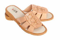 Wygodne i stylowe Kapcie skórzane góralskie damskie