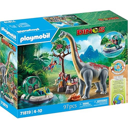 PLAYMOBIL Dinos Spotkanie z Brachiozaurem i Hovercraftem Zestaw