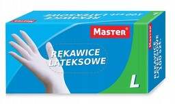 Rękawice lateksowe pudrowe rozmiar L IKA MASTER 100