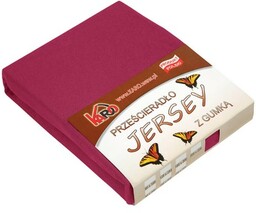 Prześcieradło jersey z gumką 90x200 buraczane P66-90 grube