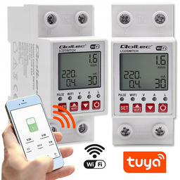 Inteligentny przekaźnik 63A WiFi z licznikiem prądu Din