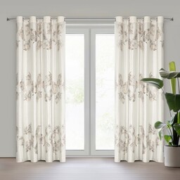 Eurofirany Zasłona 140x250 Idalia kremowa szampańska liście gotowa