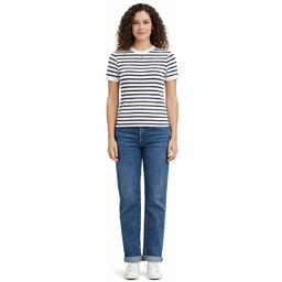 TOMMY JEANS BLUZKA BIAŁA W GRANATOWE PASKI