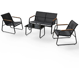 ZESTAW MEBLI OGRODOWYCH TARASOWYCH SOFA 2 FOTELE STÓŁ