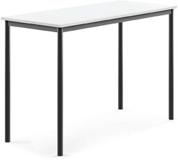 Stół BORÅS, 1400x600x900 mm, laminat biały, antracyt
