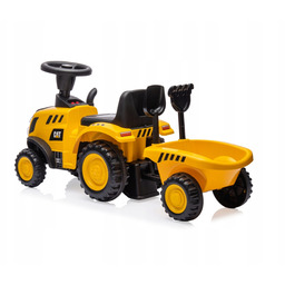 Jeździk Milly Mally żółty Cat Traktor z przyczepką