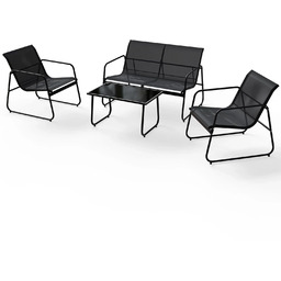ZESTAW MEBLI OGRODOWYCH TARASOWYCH SOFA 2 FOTELE STÓŁ