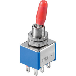 Goobay 10021 przełącznik dźwigienkowy miniaturowy, 2 x wł.