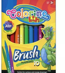 Flamastry Colorino Kids pędzelkowe 10 kolorów - PATIO