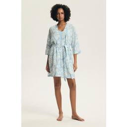Szlafrok damski krótki z wiskozy baby blue Estes