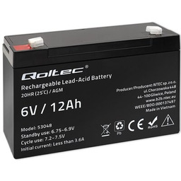 QOLTEC Akumulator 53048 12Ah 6V