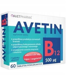 AVETIN B12 500mcg, 60 tabletek