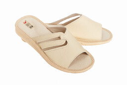 Komfortowe skórzane damskie kapcie od Wójciak