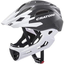 Cratoni C-maniac kask rowerowy, czarny/biały, matowy L-XL