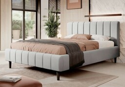 Łóżko tapicerowane SF1026 160x200 Welur Jasnoszary #53