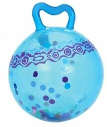 Niebieska piłka przezroczysta z uchwytem BX2162Z-B.Toys, skoczek