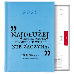 KALENDARZ BŁĘKITNY A5 2025 PREZENT Z WŁADCA PIERŚCIENI