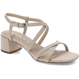 Tamaris Beżowe Sandały Eleganckie Obuwie Damskie