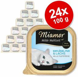 Megapakiet Miamor Milde Mahlzeit, 24 x 100g -