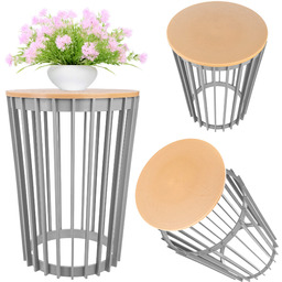 Kwietnik dwustronny Aytre 54 cm platynowy + blat