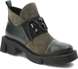 Armodo Zielone Eleganckie Botki Damskie
