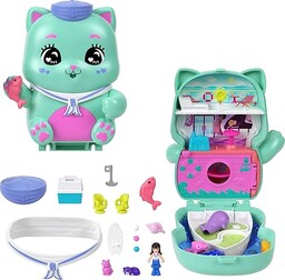 Polly Pocket Koci rejs Zestaw kompaktowy, 1 mikrolalka,