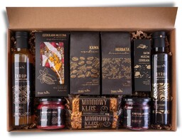 Mega zestaw prezentowy duży kosz box herbata kawa