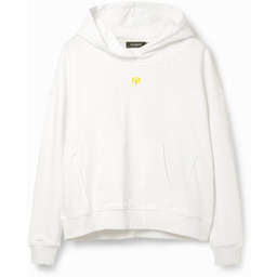 Bluza z kapturem w patchworkowy deseń