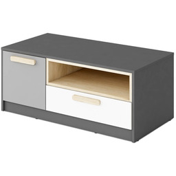 Szafka RTV POK PO-11 grafit/buk/szary/biały SZYBKA WYSYŁKA