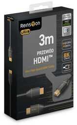 Reinston EK031 HDMI 8K 3m Czarny Kabel HDMI