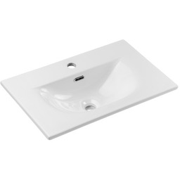 Umywalka 61x40 cm meblowa jednokomorowa, Biały Połysk