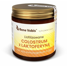 Colostrum Liofilizowane z laktoferyną min. 40% IgG -