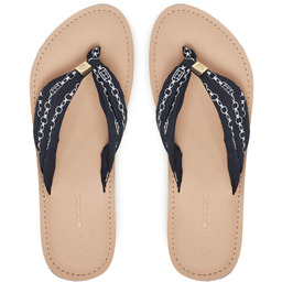 Japonki Tommy Hilfiger Th Chain Print Elevated Sandal