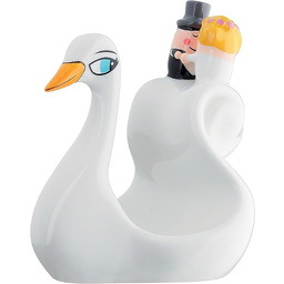 Alessi przysługa weselna, porcelana, biała, 8 x 7