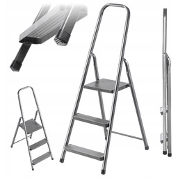 Drabina Stalowa 3 Stopniowa Domowa Drabinka Składana Stopnie