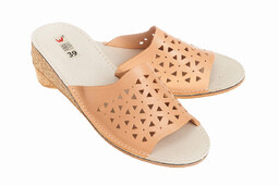 Wójciak Podhale damskie kapcie domowe skórzane otwarty palec