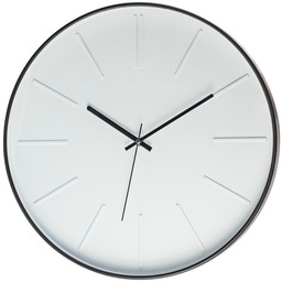 Zegar plastikowy biały-czarny 40 cm