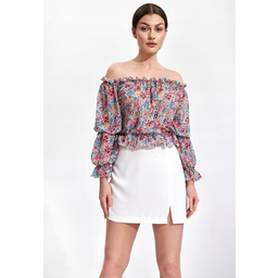 Zapinana SPÓDNICZKA z delikatnym rozcięciem biała M