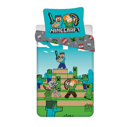 Jerry Fabrics Pościel bawełniana 140x200 Minecraft "We Got