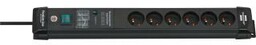 Brennenstuhl Premium-Line 1951164400 6 gniazd 3m Czarny Listwa