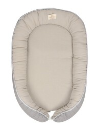 Babymatex Gniazdko niemowlęce Prestige Muslin 55x80 szary dwustronny